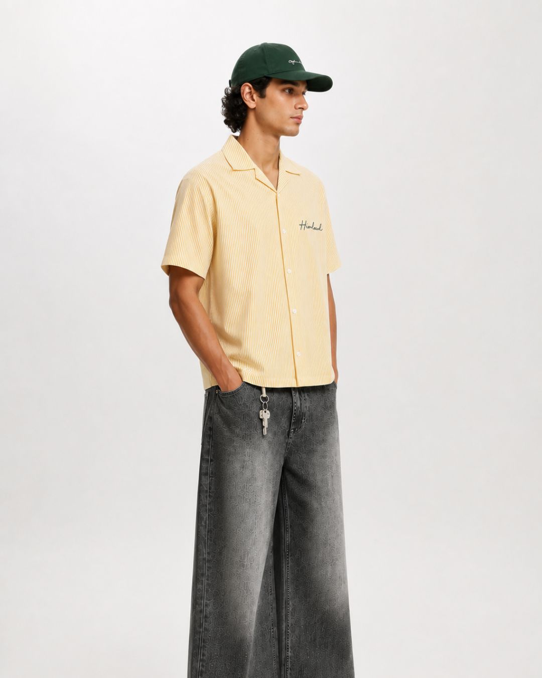 Yellow Stripes Boxy Shirt