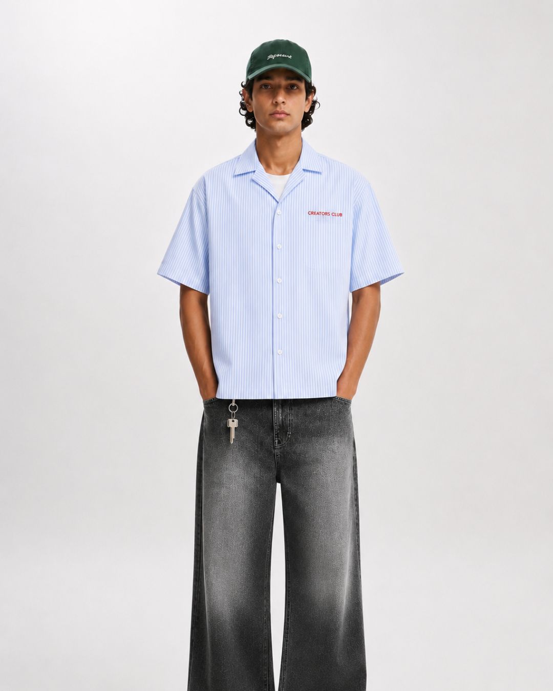 Blue Stripes Boxy Shirt