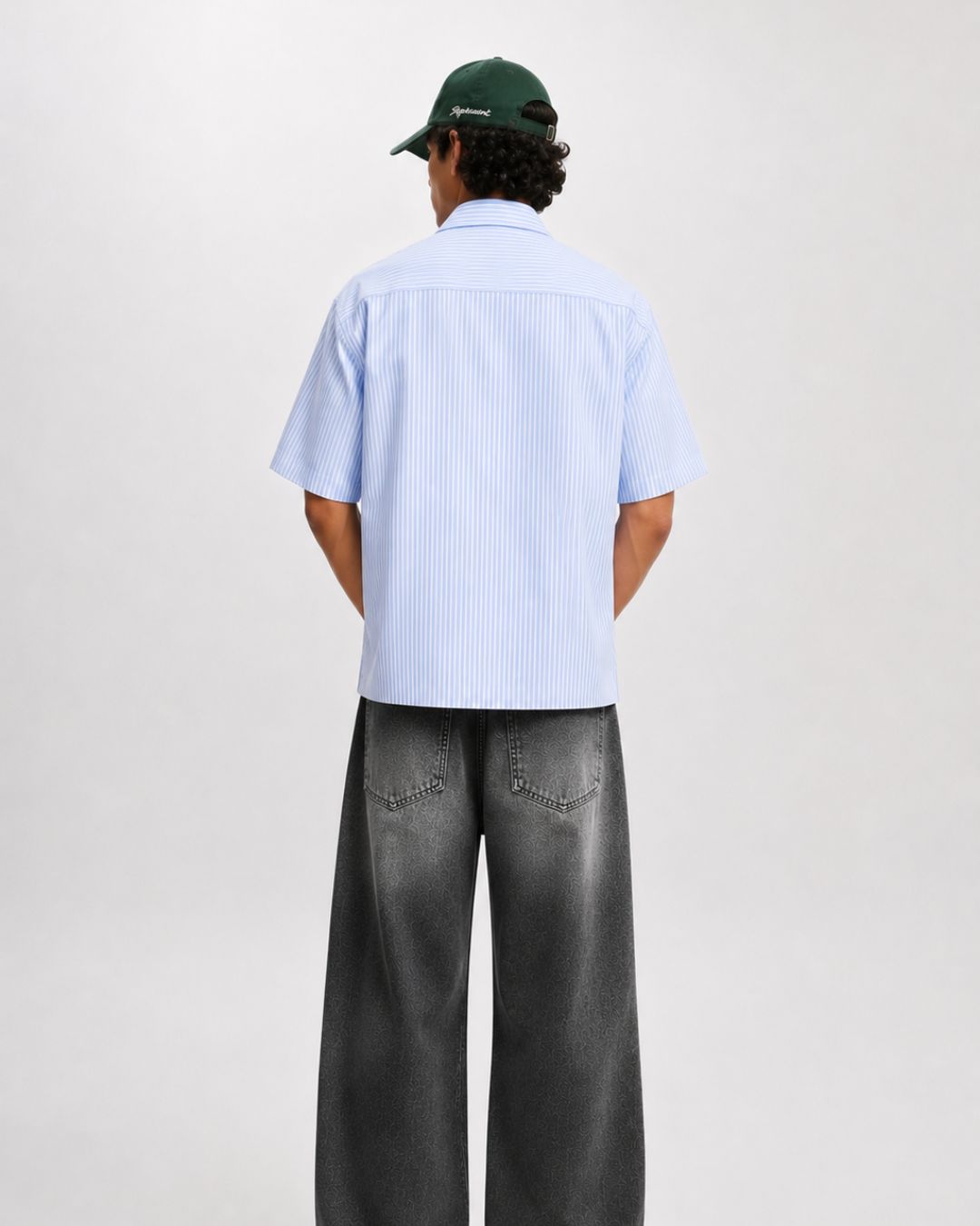Blue Stripes Boxy Shirt