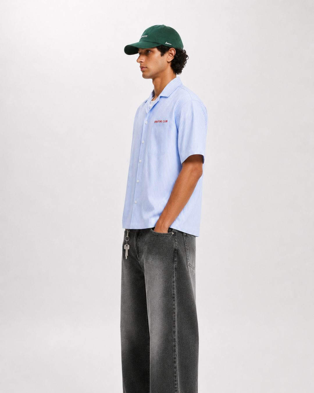 Blue Stripes Boxy Shirt