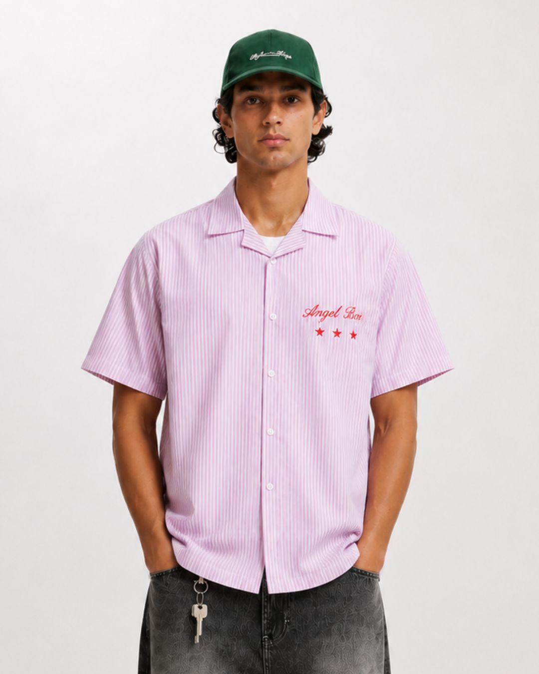 Purple Stripes Boxy Shirt
