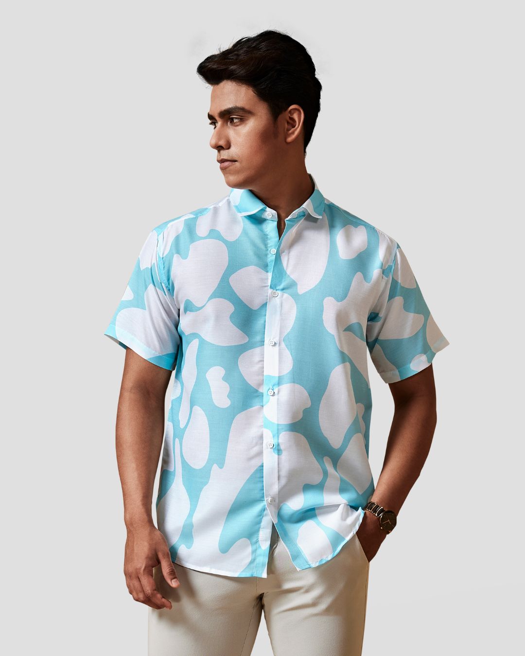 Sky Blue Abstract Shirt