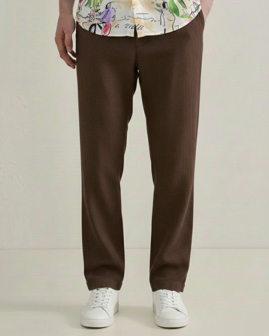 Brown Linen Pant