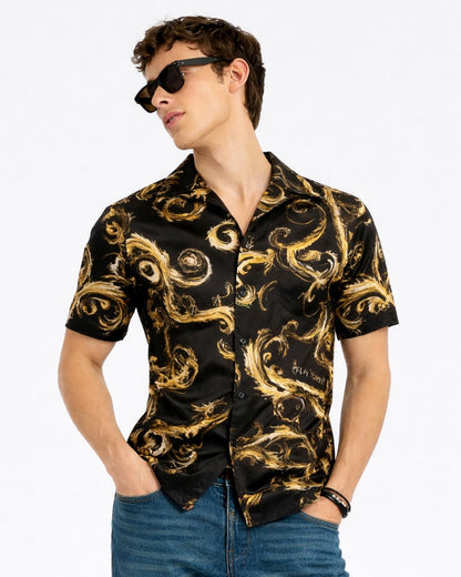 Exotic Golden Black Shirt