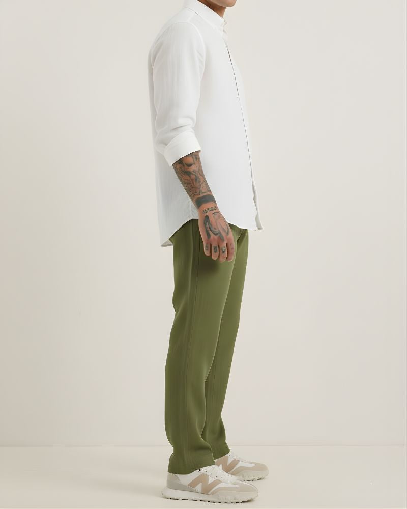 Green Linen Pant