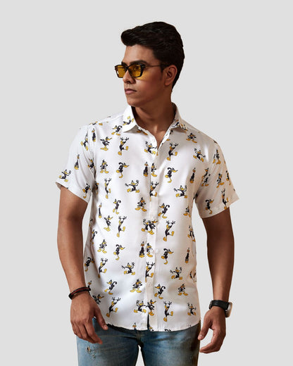 Toons Print White Shirt