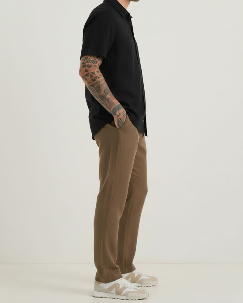Coffee Linen Pant