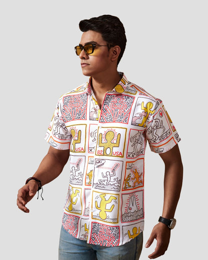 Colorful Graphic Print Shirt