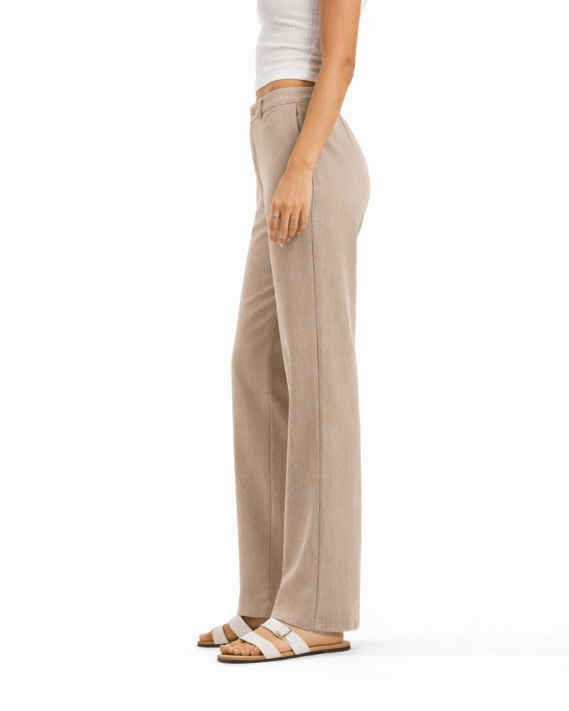 Coffee Linen Pant