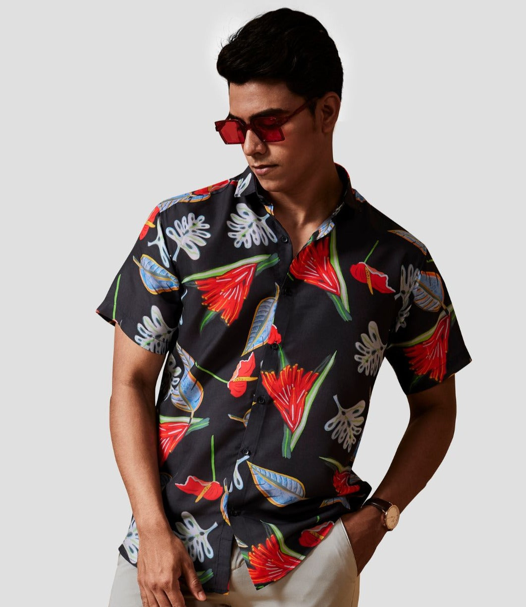 Exotic Floral Prints Shirt