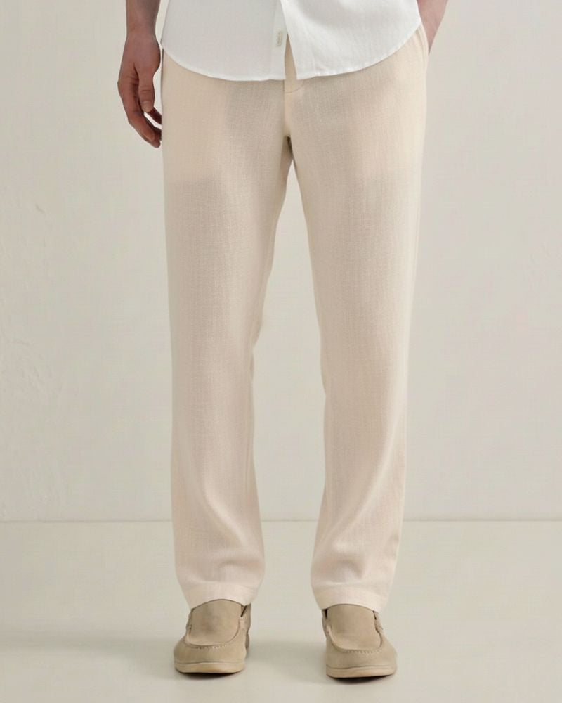 Beige Linen Pant