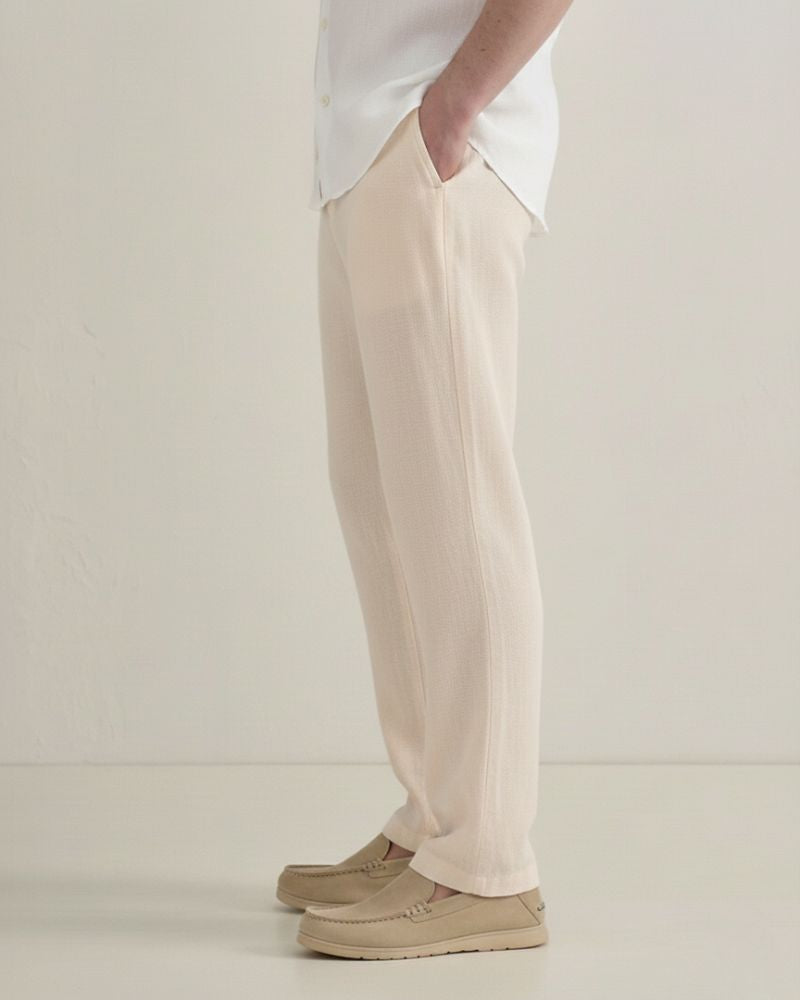 Beige Linen Pant