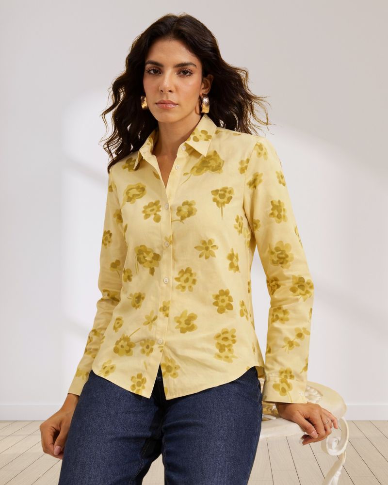 Abstract Floral Shirt