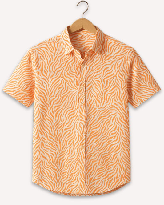 Orange Zebra Print Shirt