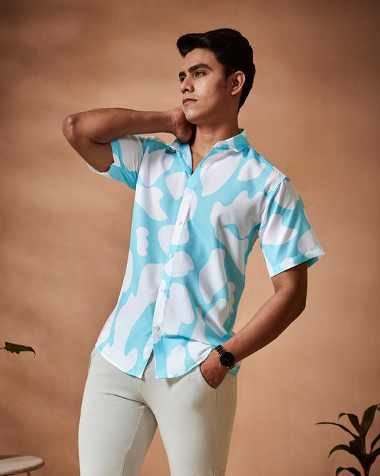 Abstract printed shirt, men shirts online, stylish shirts