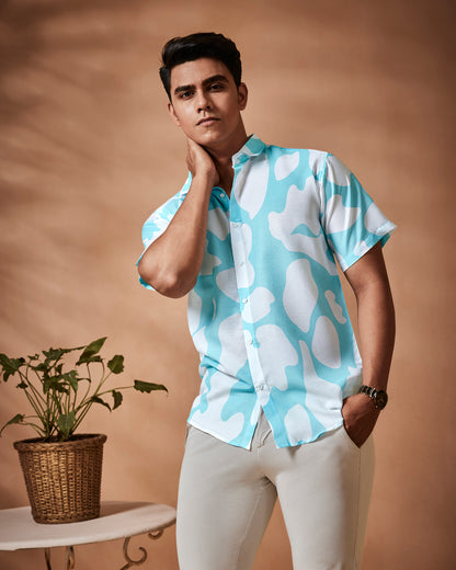 Abstract printed shirt, men shirts online, stylish shirts