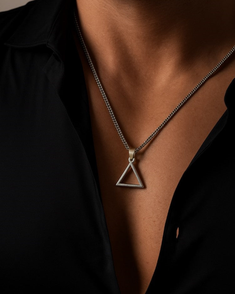 Triangle Pendant With Chain