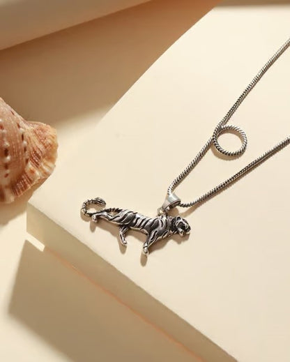 Tiger Pendant With Chain