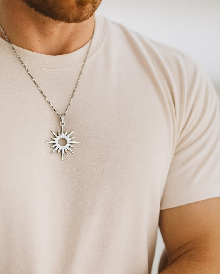 Sun Pendant With Chain