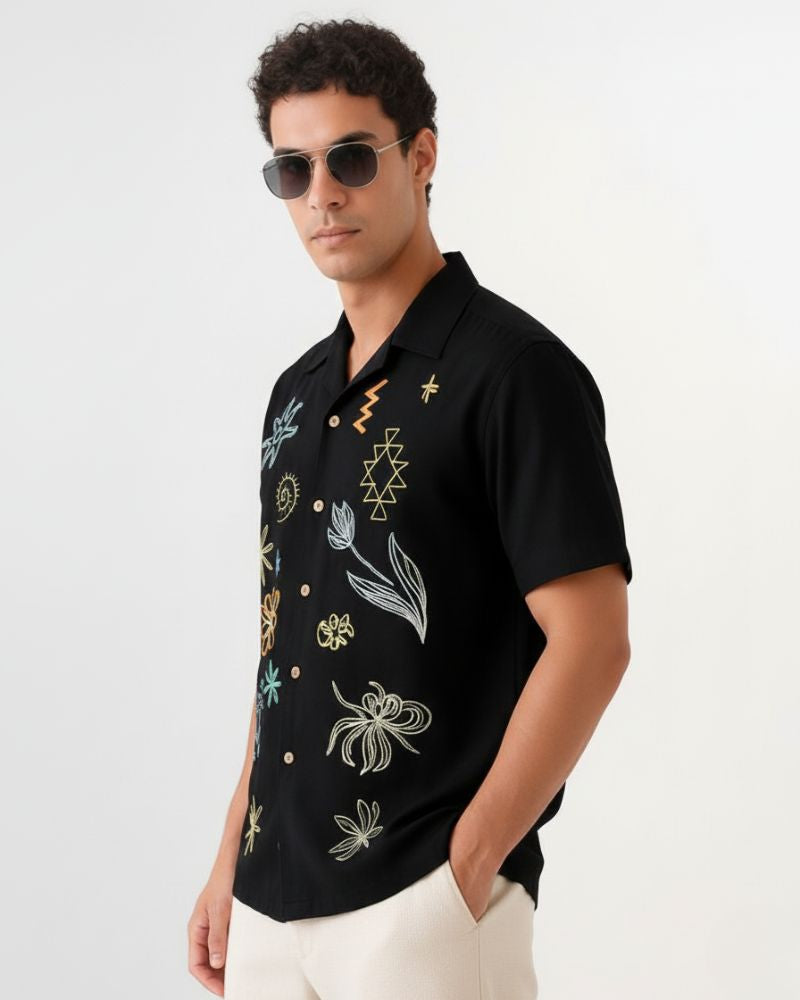 Ocean Art Black Shirt