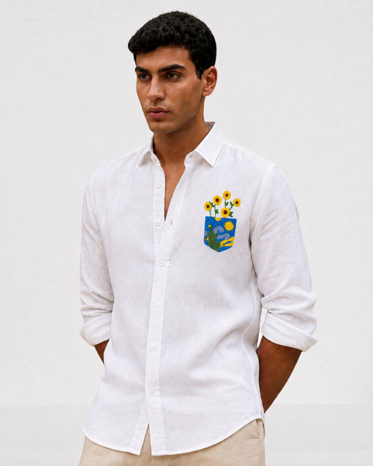White Beach Linen Shirt