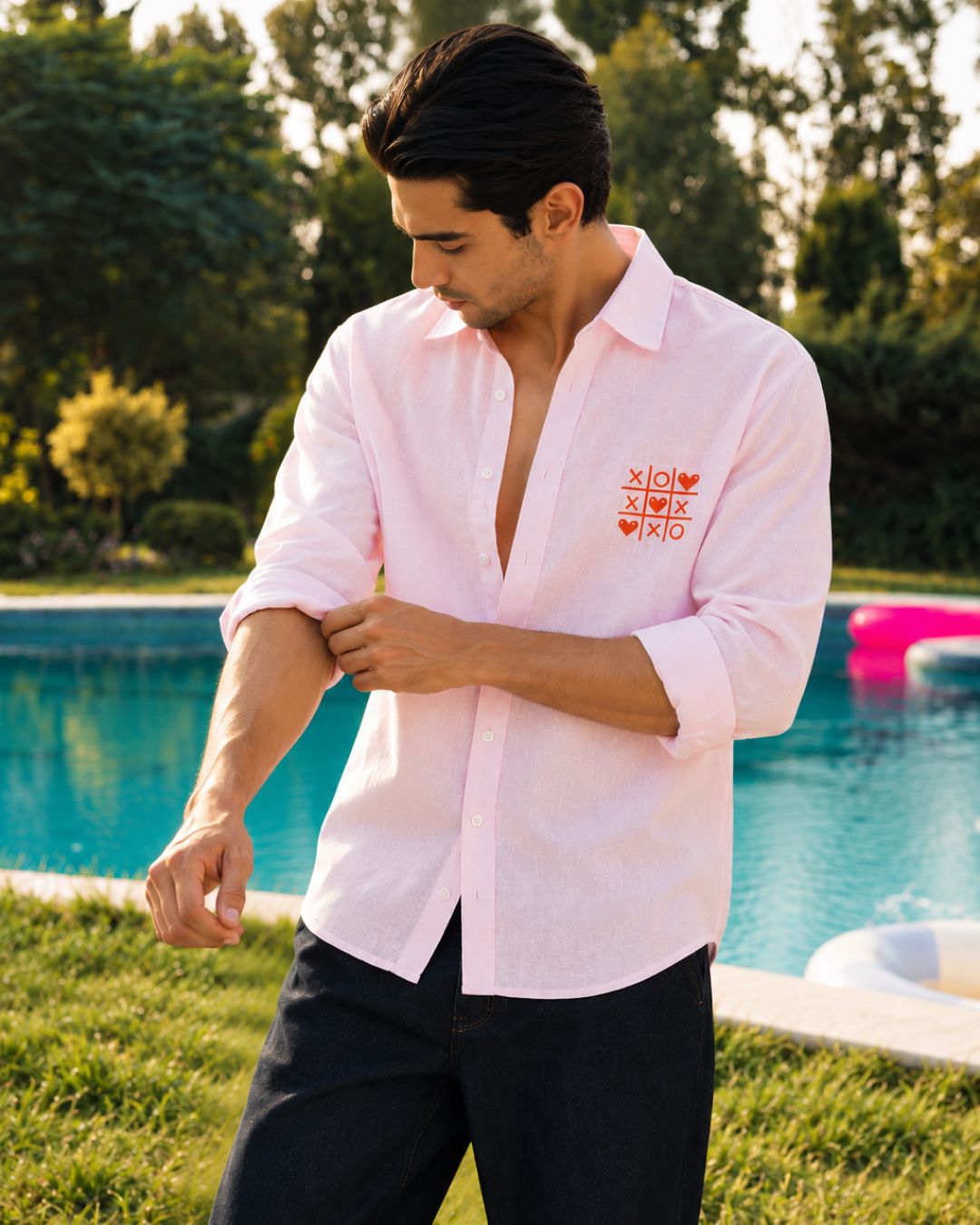 Pink Linen Shirt