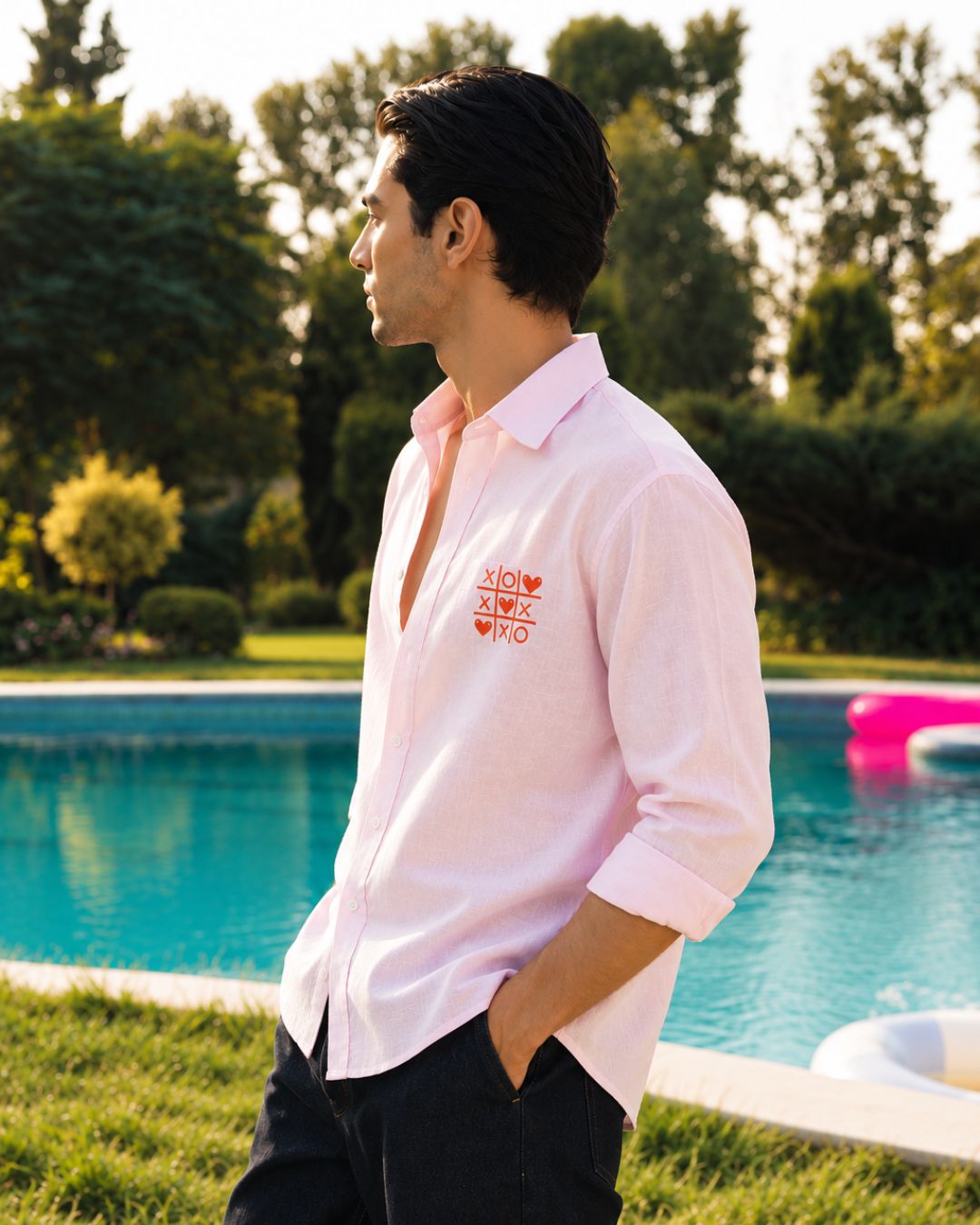 Pink Linen Shirt