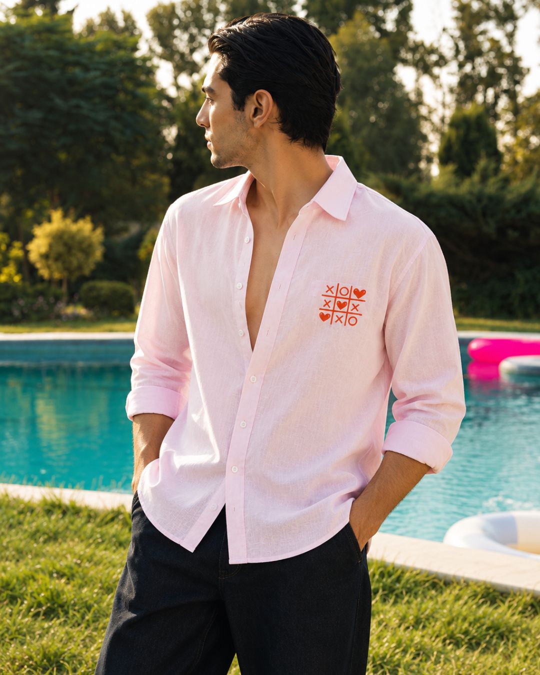 Pink Linen Shirt