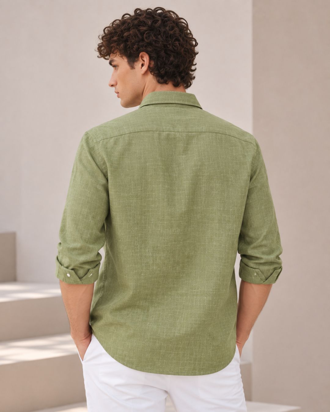 Olive Linen Shirt