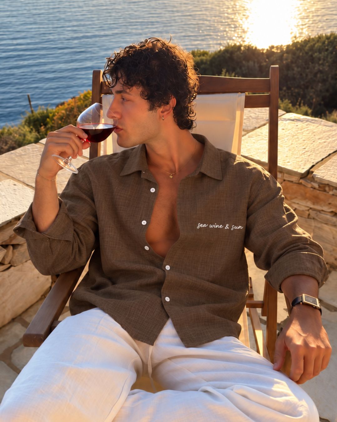 Brown Linen Shirt