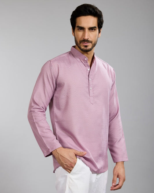 Textured Lavender Kurta