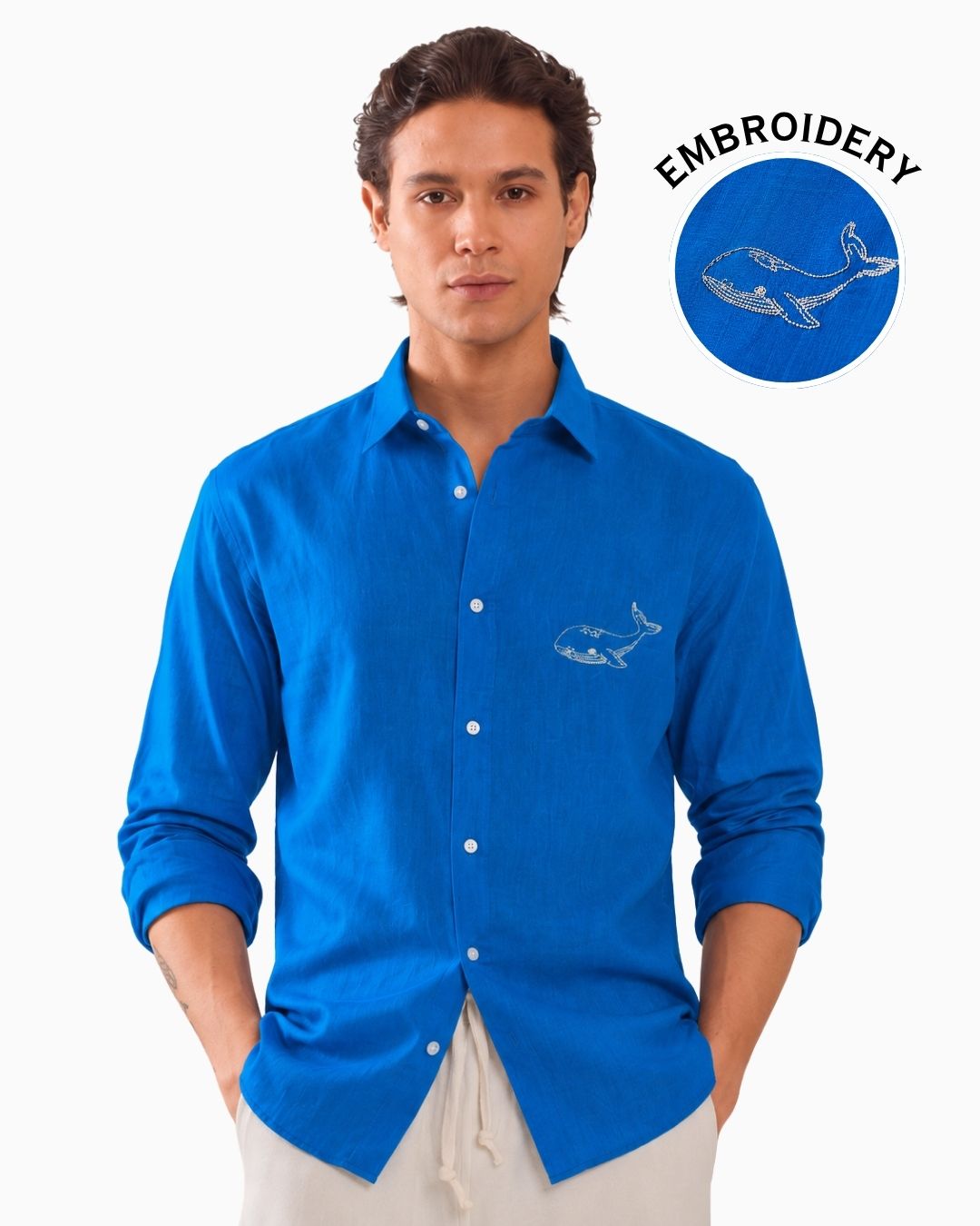 Blue Whale Linen Shirt