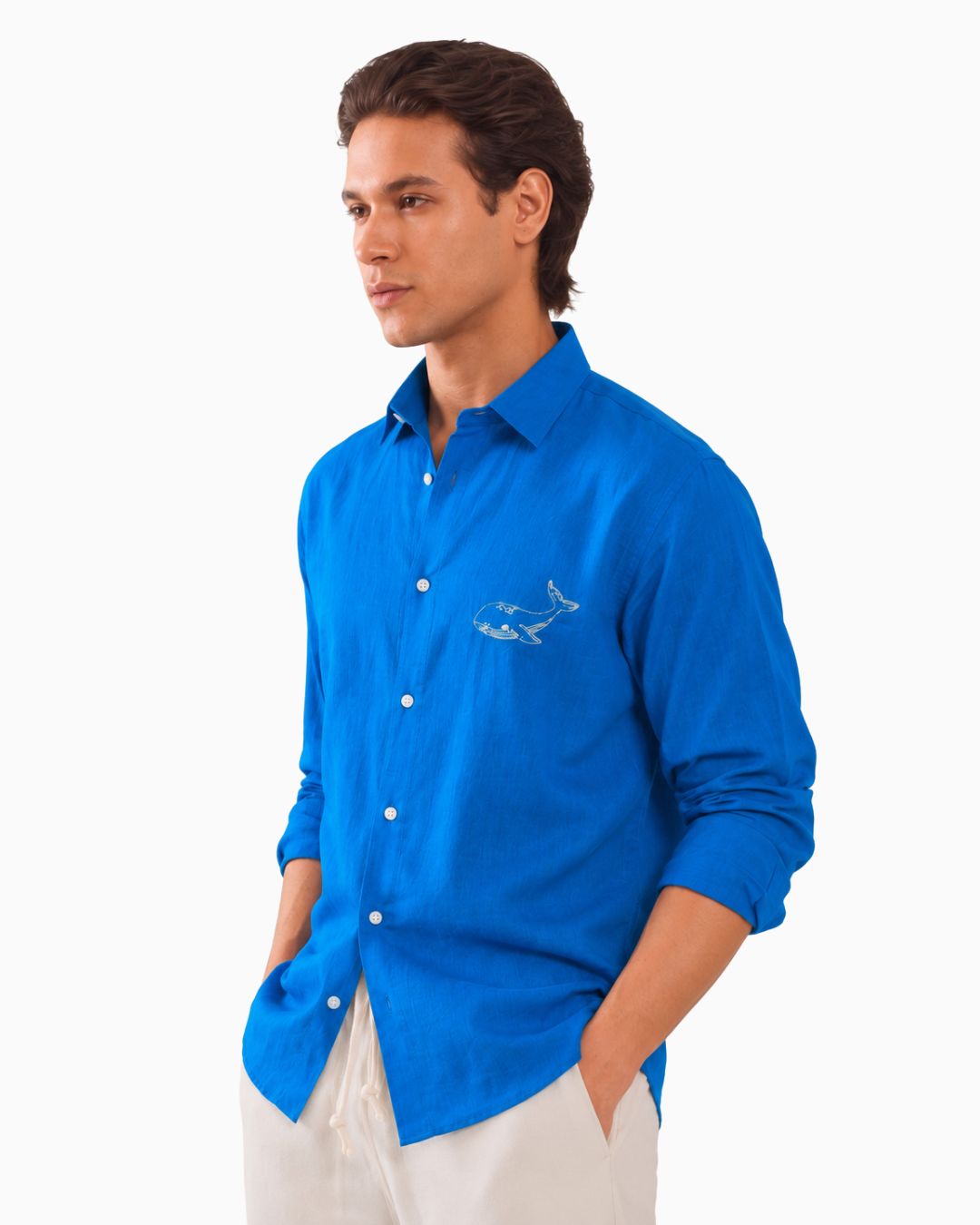 Blue Whale Linen Shirt