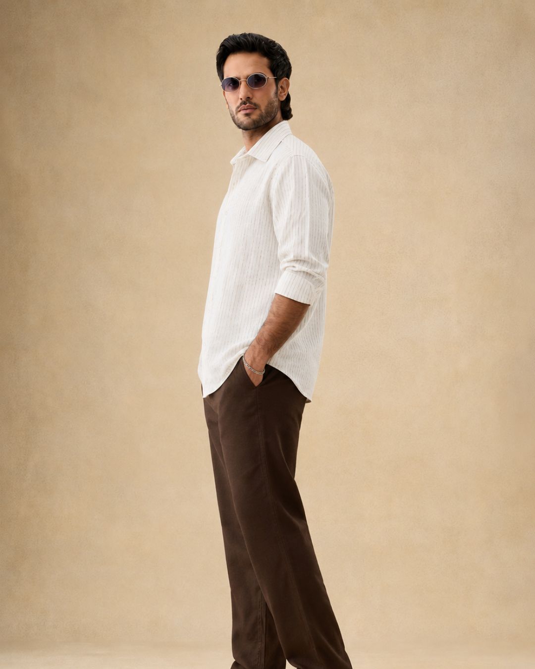 Pencil Stripes Linen Shirt