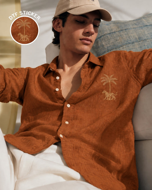 Rust Linen Shirt