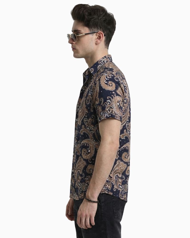 Ethnic Motifs Violet Shirt