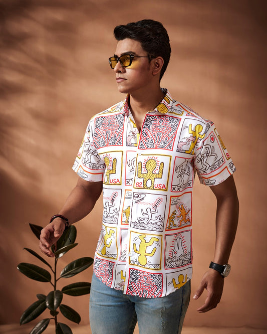 Print Casual Shirt, half sleeve shirt, stylish shirts