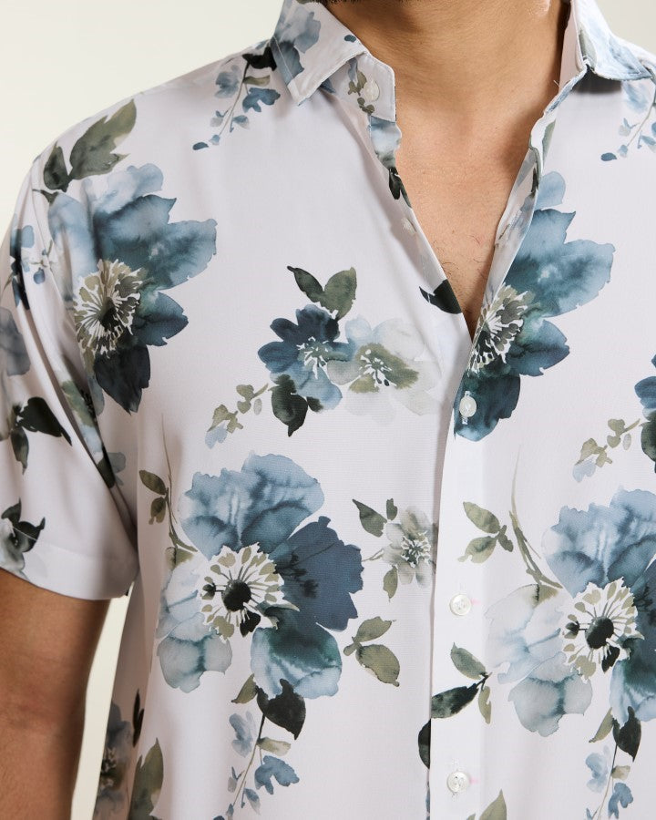 Orchid Prints Blue Shirt