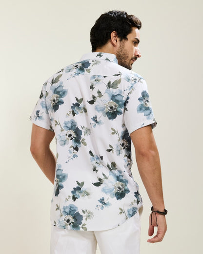 Orchid Prints Blue Shirt