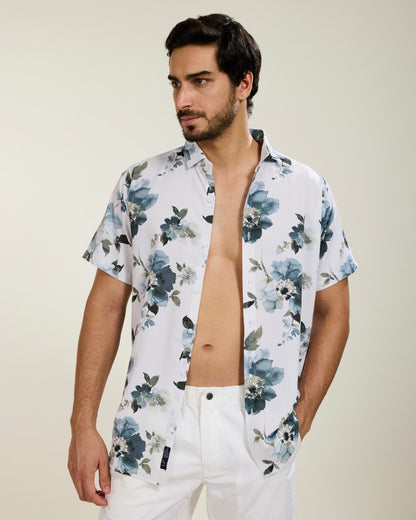 Orchid Prints Blue Shirt