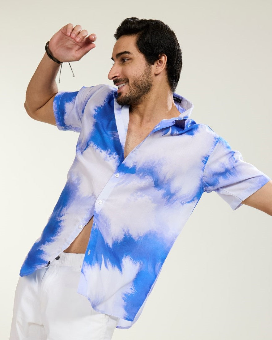 SeaBlue Tie-Dye Shirt