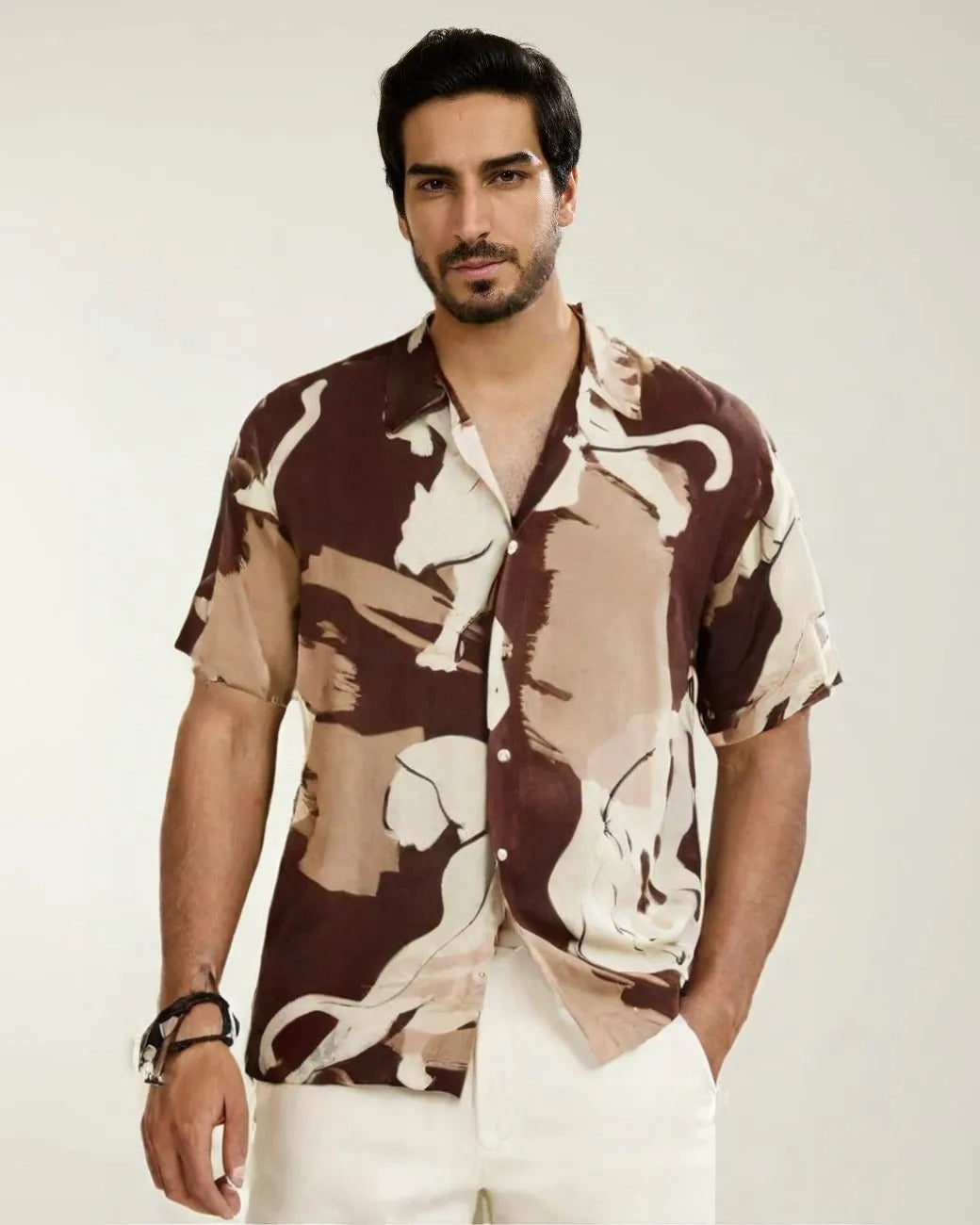 Brown Abstract Shirt