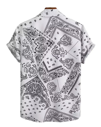 B&W Paisley Motif Shirt