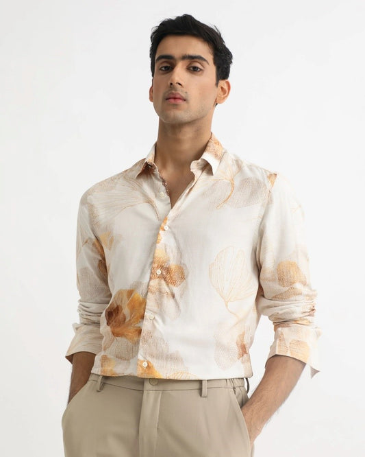 Floral Biege Shirt