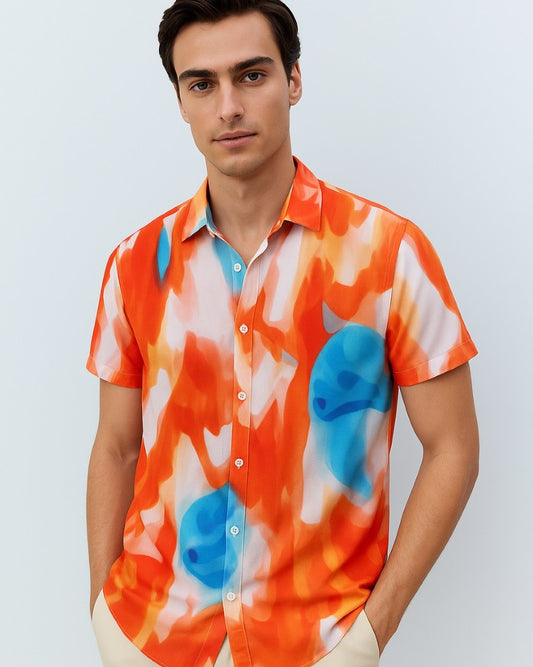 Abstract Multi-Color Shirt