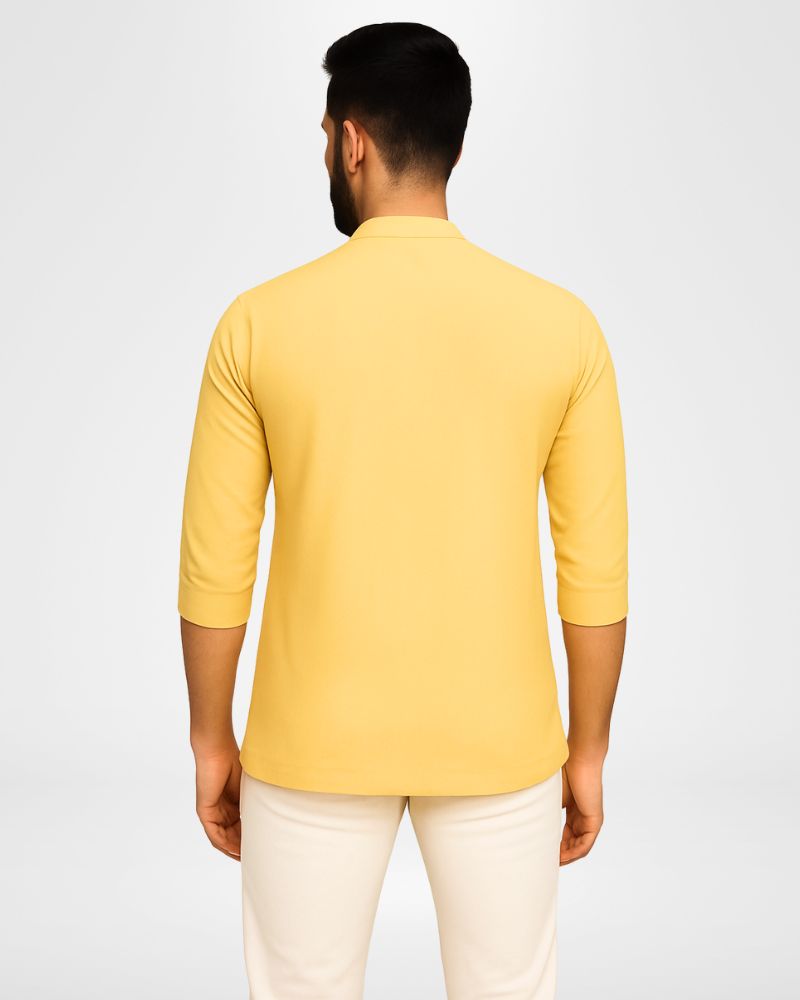 Beige Linen Kurta