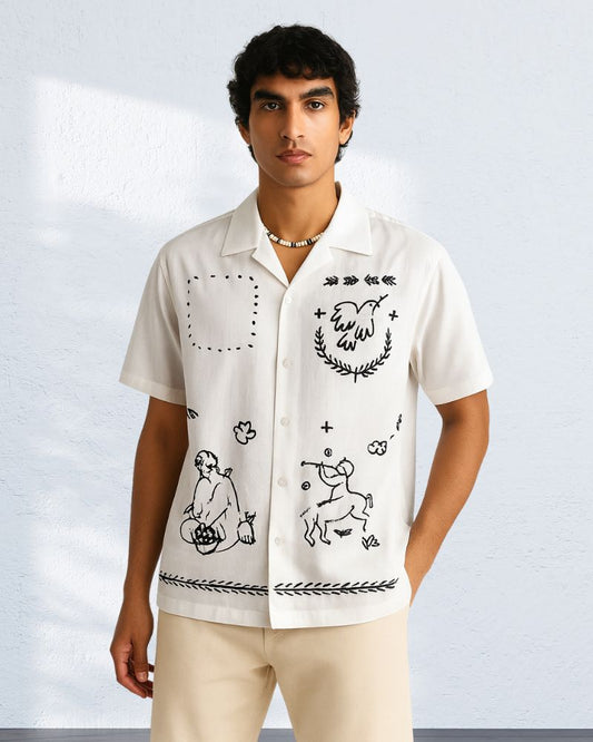 Graphic Prints Cuban Shirt