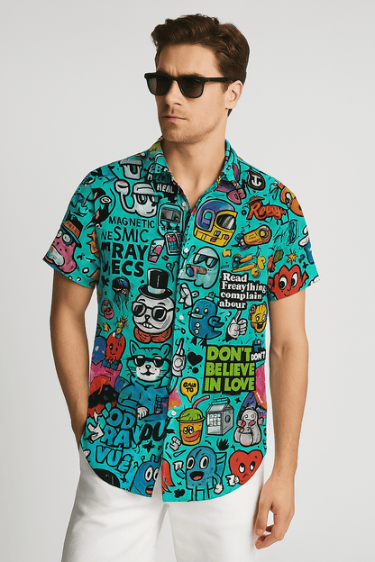 Space Anime Printed Shirt