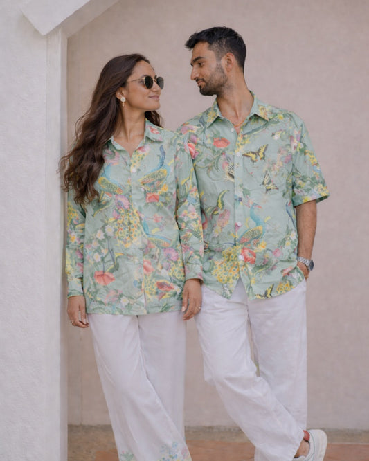 Vintage Garden Couple Shirts