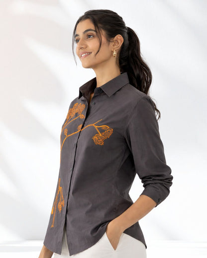 Tree Print Women Shirt